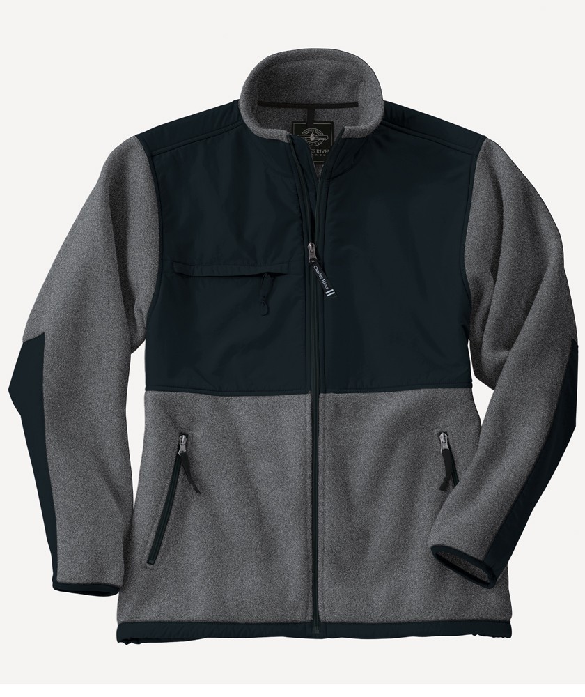 Charles River Apparel Style 8931 Youth Evolux Fleece Jacket - Charcoal/Black