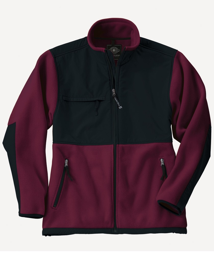 Charles River Apparel Style 8931 Youth Evolux Fleece Jacket - Maroon/Black