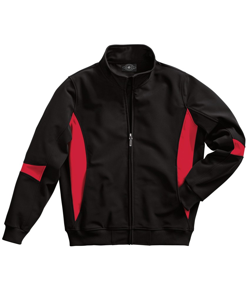 Charles River Apparel Style 9024 Stadium Soft Shell Jacket - Black/Red