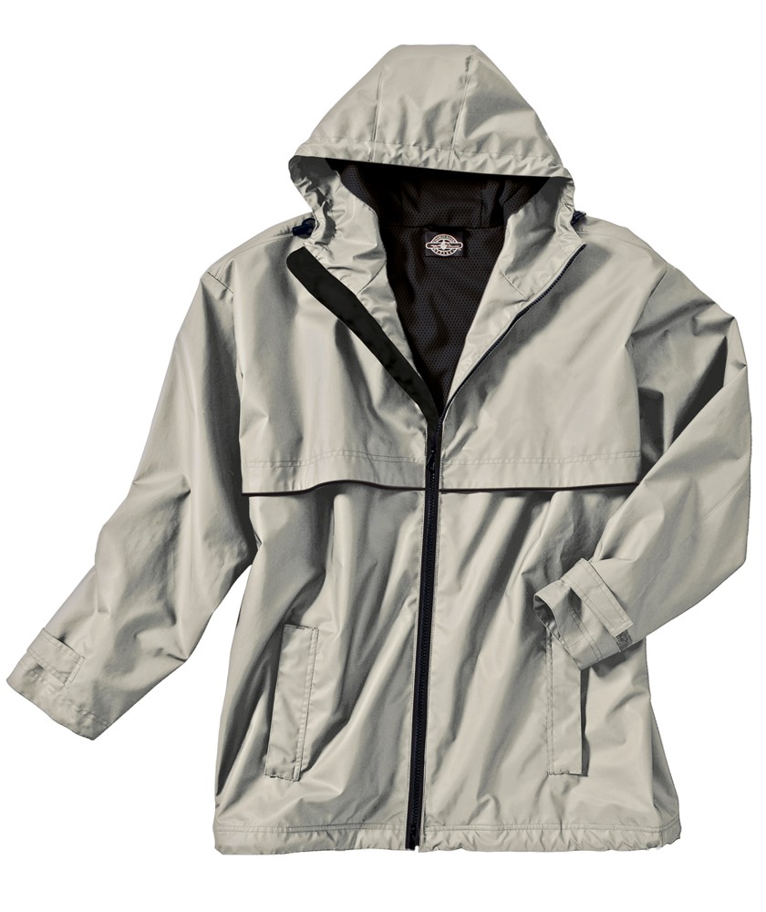 Charles River Apparel Style 9199 Men's New Englander Rain Jacket - Taupe/Navy