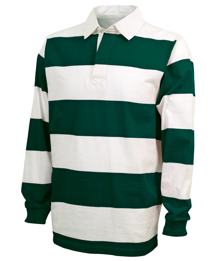 Charles River Apparel Style 9278 Classic Rugby Shirt – Forest/White