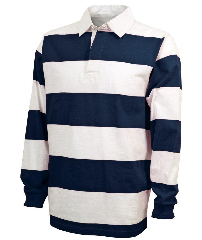 Charles River Apparel Style 9278 Classic Rugby Shirt - Navy/White