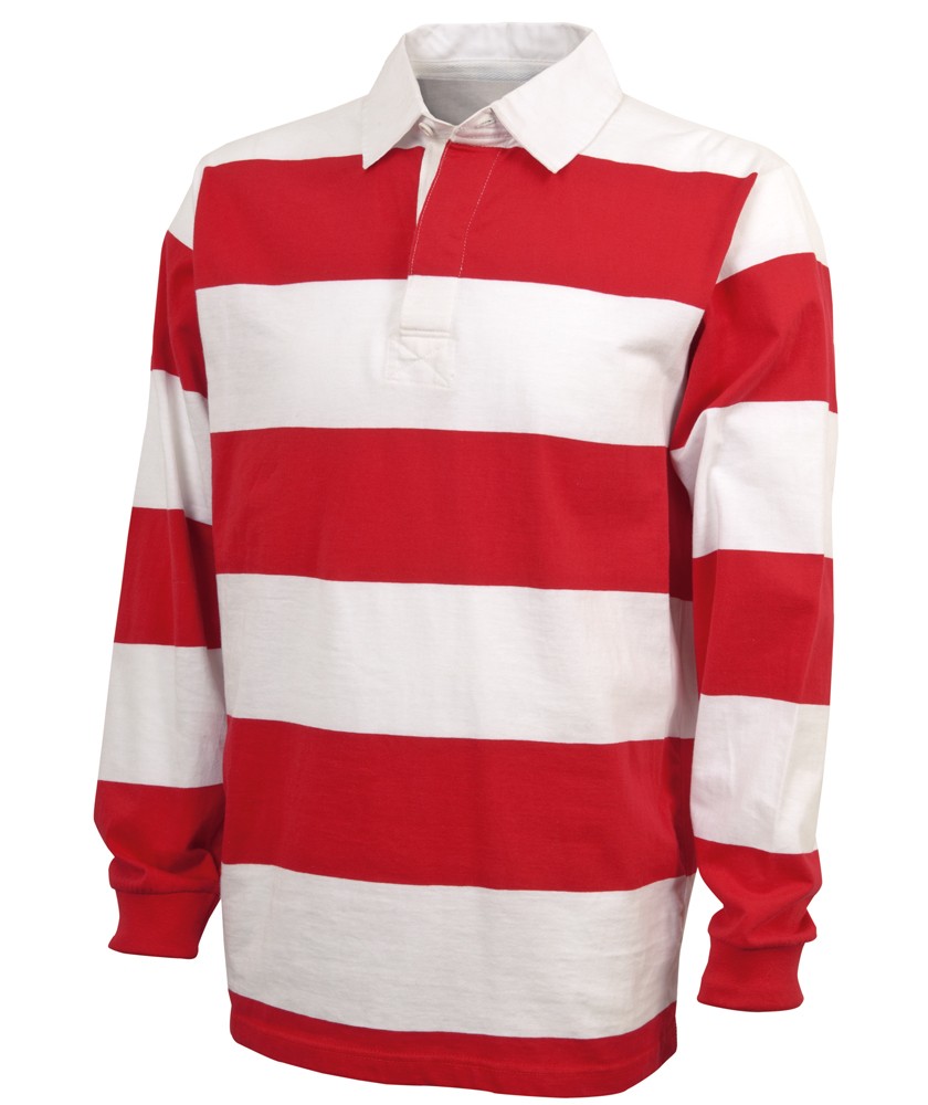 Charles River Apparel Style 9278 Classic Rugby Shirt - Red/White