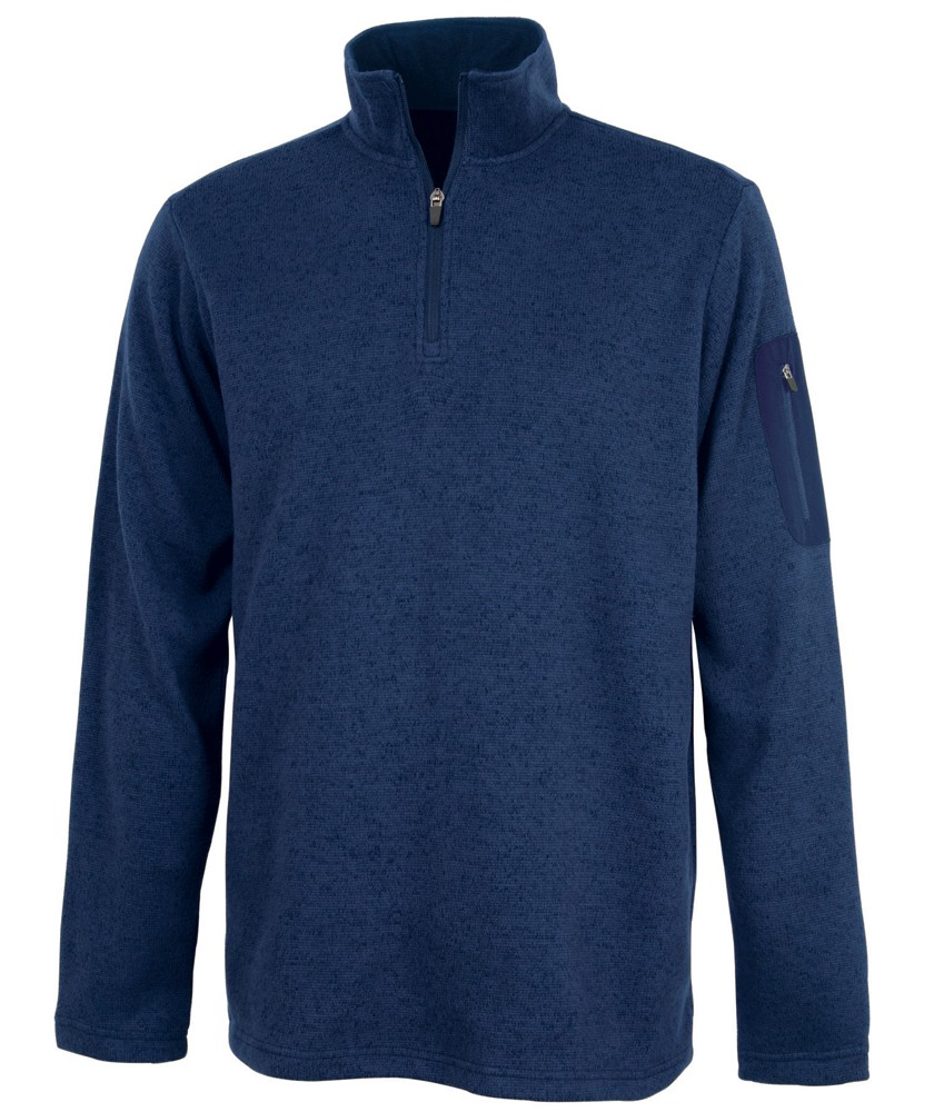 Charles River Apparel Style 9312 Men’s Heathered Fleece Pullover – Navy Heather