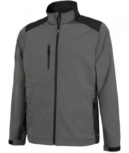Charles River Apparel Style 9317 Men's Axis Soft Shell Jacket - Steel Grey/Black