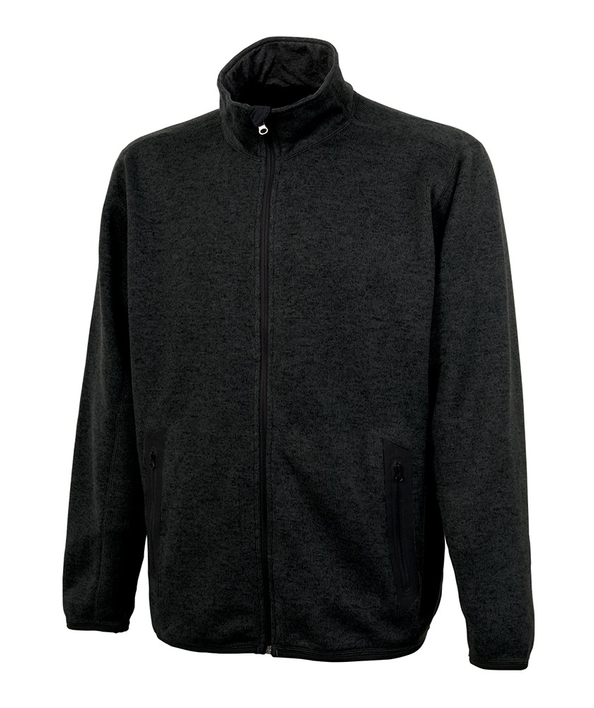 Charles River Apparel Style 9493 Men’s Heathered Fleece Jacket – Black Heather