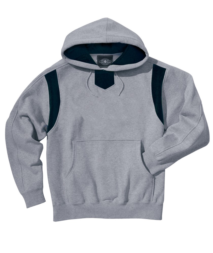 Charles River Apparel Style 9755 Spirit Logo Hooded Sweatshirt - Oxford/Black