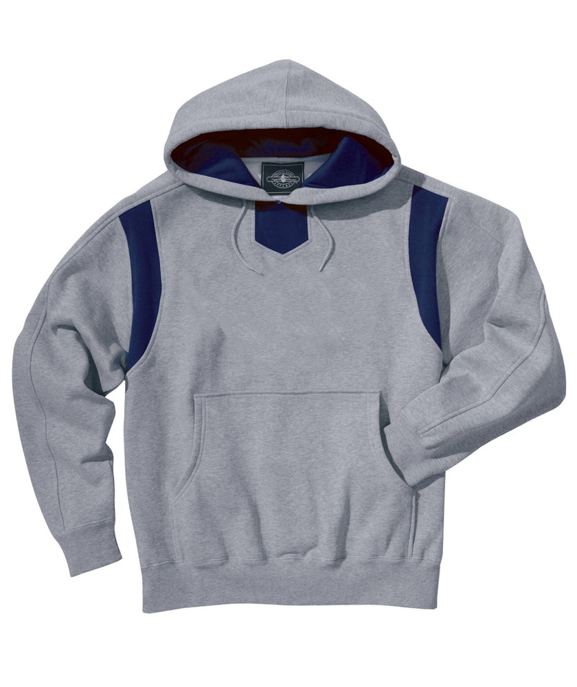 Charles River Apparel Style 9755 Spirit Logo Hooded Sweatshirt - Oxford/Navy