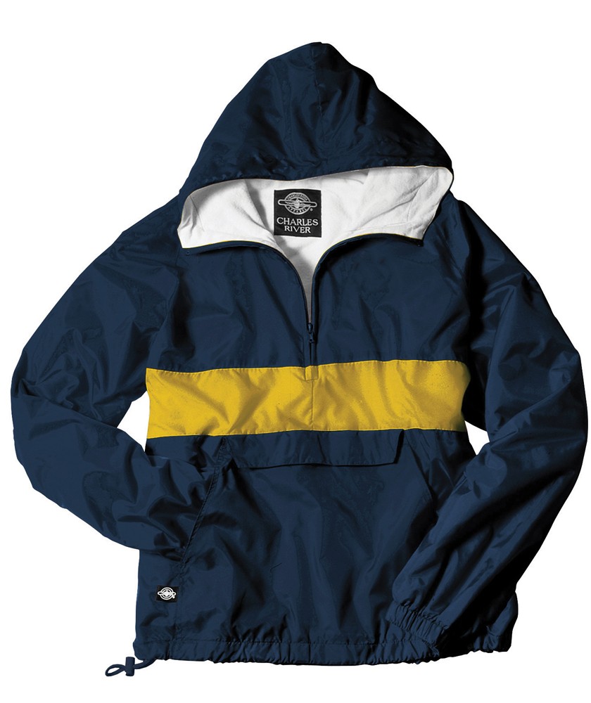 Charles River Apparel Style 9908 Classic Charles River Striped Pullover – Navy/Gold