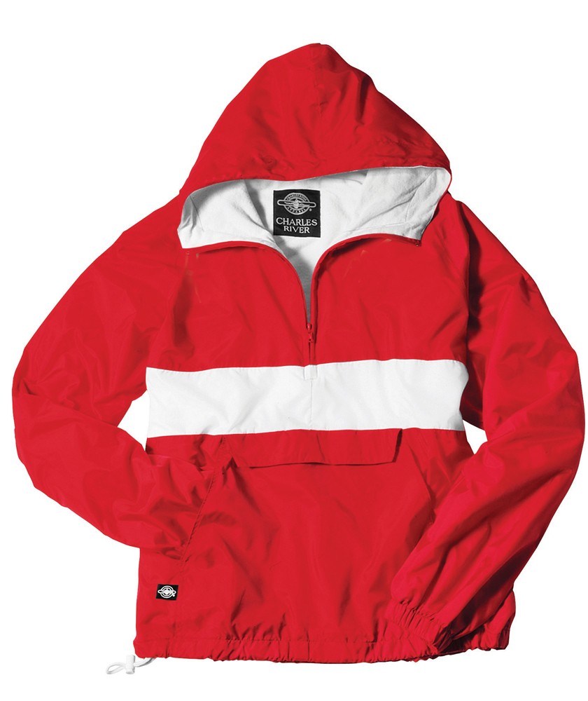 Charles River Apparel Style 9908 Classic Charles River Striped Pullover - Red/White