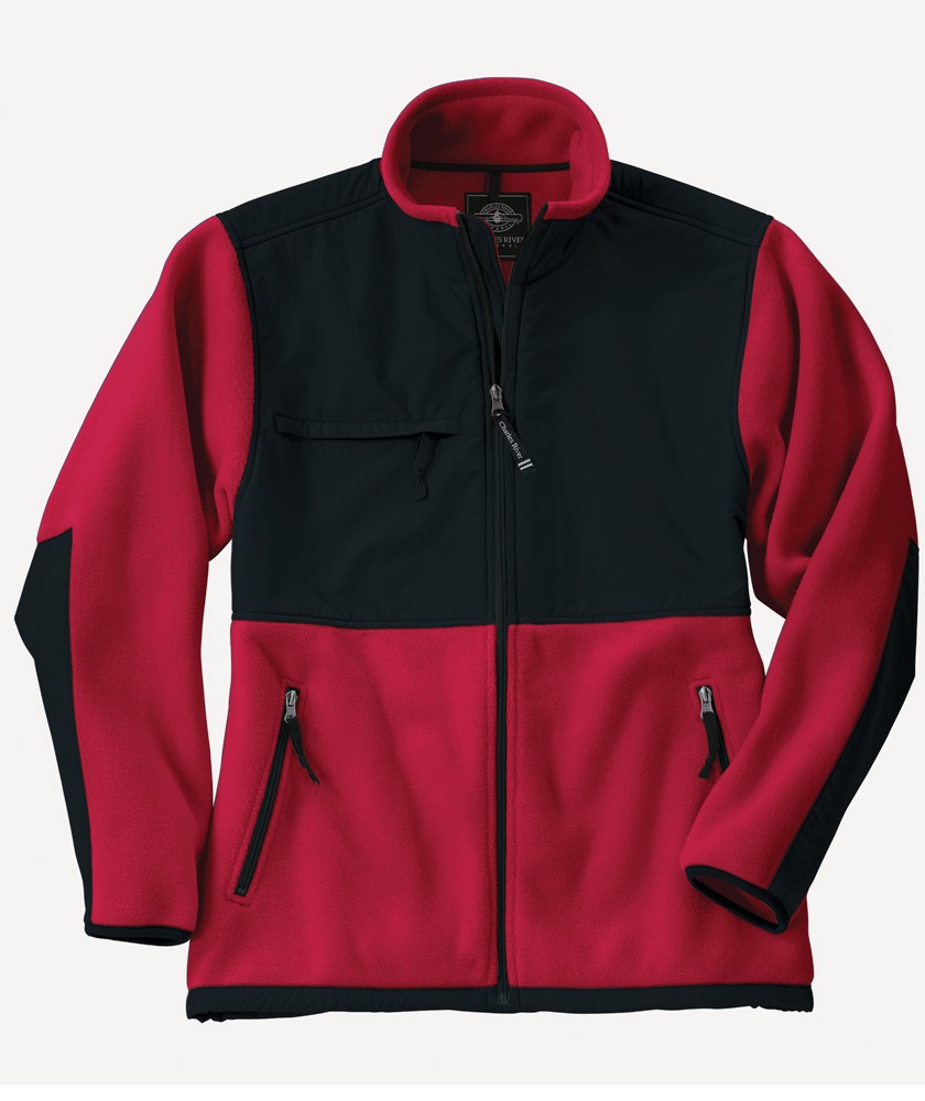 Charles River Apparel Style 9931 Men's Evolux Fleece Jacket - Red/Black