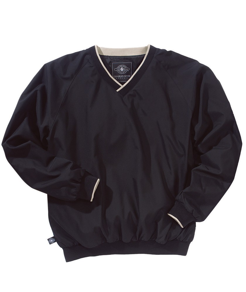 Charles River Apparel Style 9944 Men's Legend Windshirt - Black/Light Khaki