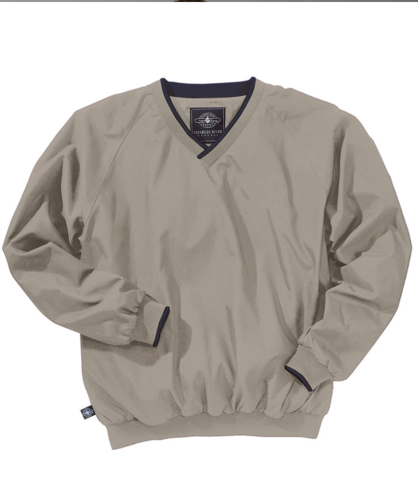 Charles River Apparel Style 9944 Men's Legend Windshirt - Light Khaki/Navy
