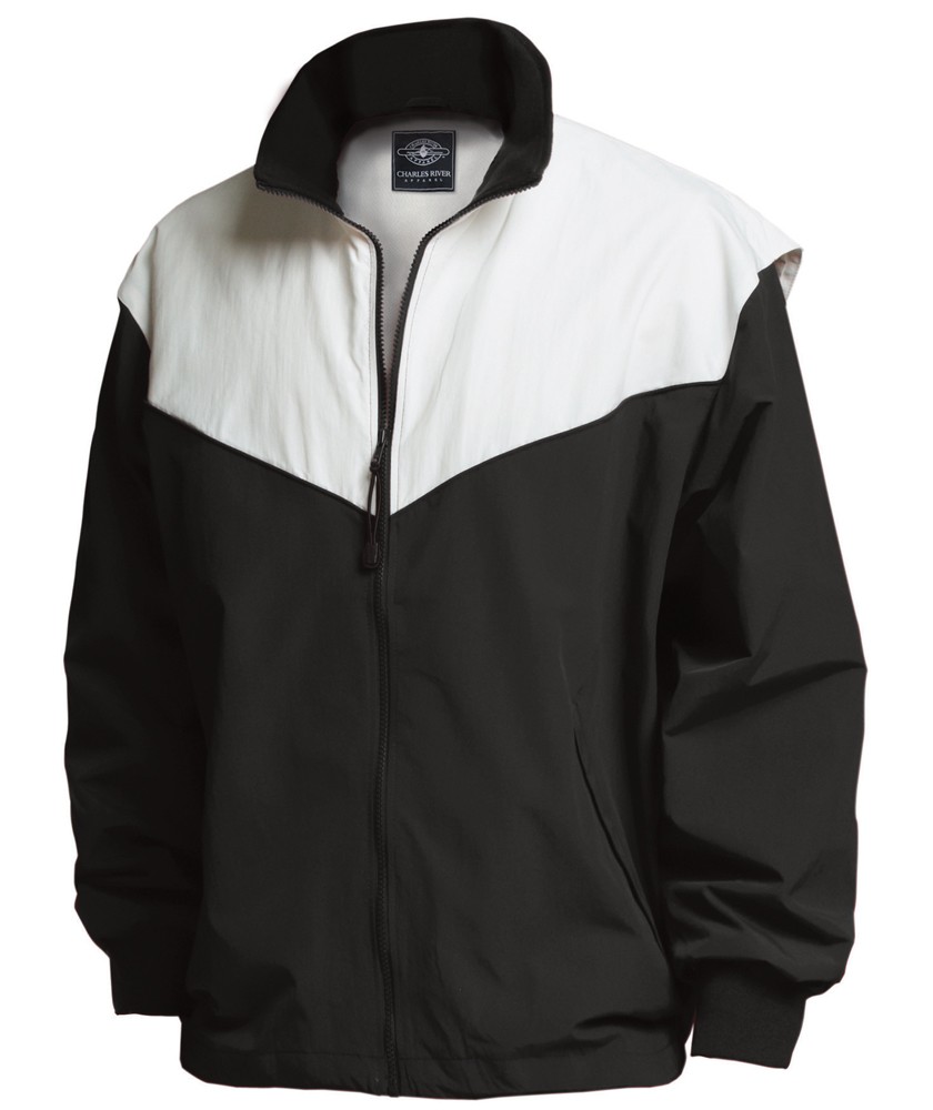 Charles River Apparel Style 9971 Championship Jacket - Black/White