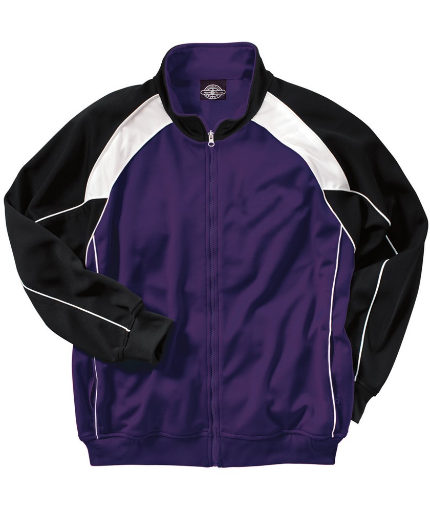 Charles River Apparel Style 9984 Men’s Olympian Jacket – Purple/White/Black
