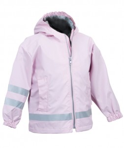 Charles River Apparel 6099 Toddler New Englander Rain Jacket - Pink/Reflective
