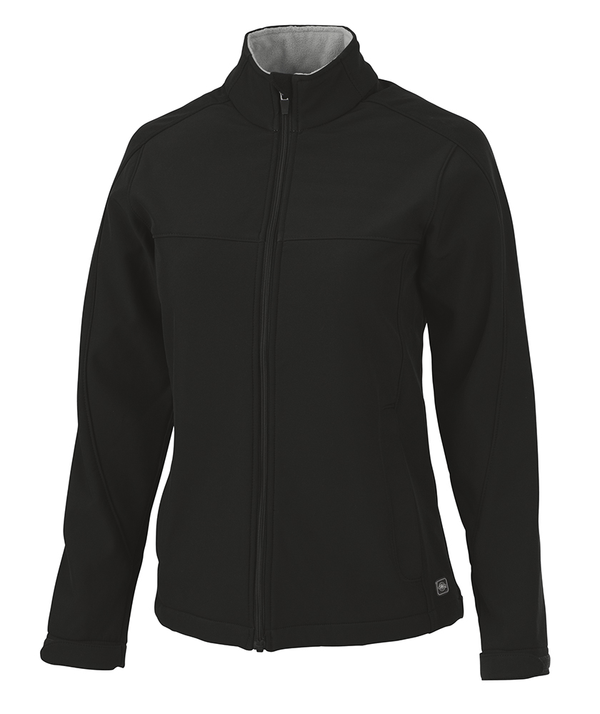 Charles River Apparel Women’s Classic Soft Shell Jacket 5718 Black and Vapor Grey