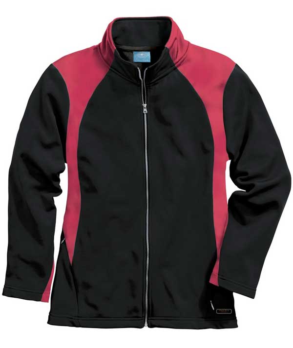 Charles River Apparel 5077 Women's Hexsport Bonded Athletic Jacket - Red/Black