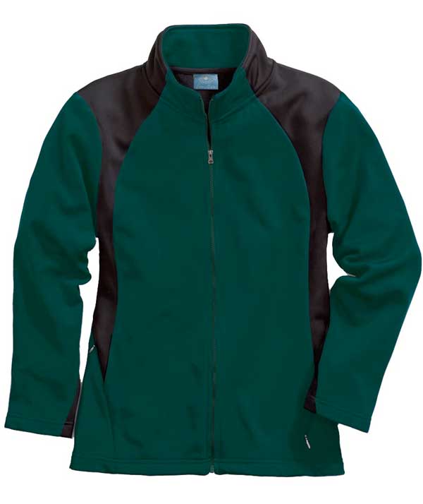 Charles River Apparel 5077 Women's Hexsport Bonded Athletic Jacket - Forest/Black