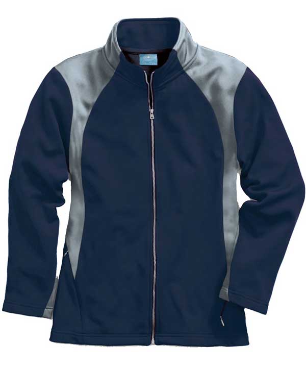 Charles River Apparel 5077 Women's Hexsport Bonded Athletic Jacket - Navy/Grey