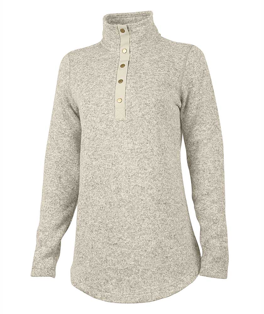 Charles River Apparel Women’s Hingham Tunic Fleece Pullover 5932 Oatmeal Heather