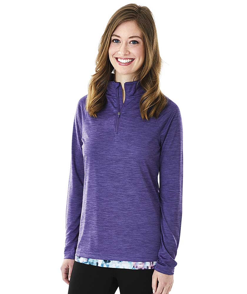 Charles River Apparel Women’s Space Dye Performance Pullover 5763 Purple