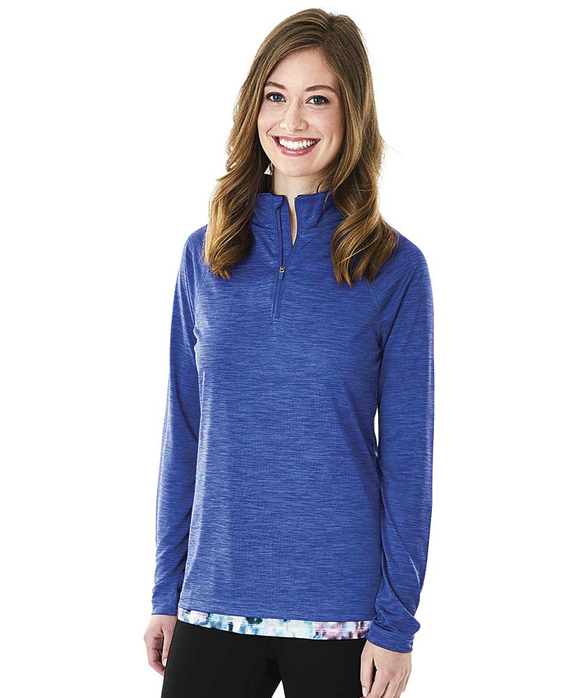Charles River Apparel Women’s Space Dye Performance Pullover 5763 Navy