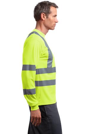 CornerStone - ANSI 107 Class 3 Long Sleeve Snag-Resistant Reflective T-Shirt Style CS409 Safety Yellow Side