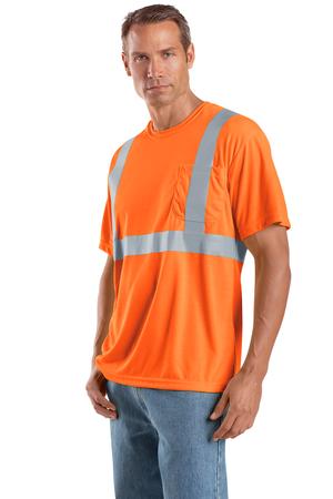 CornerStone - ANSI 107 Class 2 Safety T-Shirt Style CS401 Safety Orange Angle