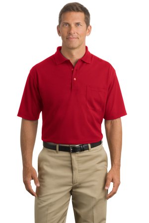 CornerStone – Industrial Pocket Pique Polo Style CS402P Red