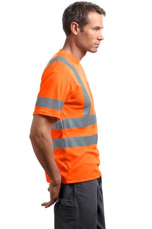 CornerStone – ANSI 107 Class 3 Short Sleeve Snag-Resistant Reflective T-Shirt Style CS408 Safety Orange Side