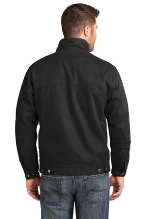 CornerStone – Washed Duck Cloth Flannel-Lined Work Jacket Style CSJ40 Black Back