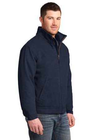 CornerStone – Washed Duck Cloth Flannel-Lined Work Jacket Style CSJ40 Navy Angle