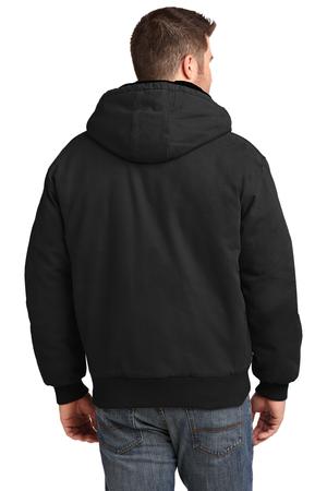 CornerStone – Washed Duck Cloth Insulated Hooded Work Jacket Style CSJ41 Black Back