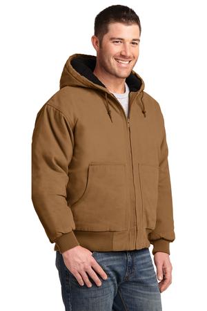 CornerStone – Washed Duck Cloth Insulated Hooded Work Jacket Style CSJ41 Duck Brown Angle