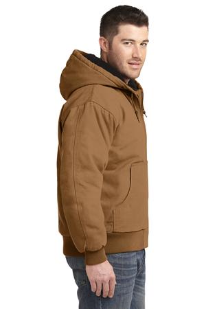 CornerStone – Washed Duck Cloth Insulated Hooded Work Jacket Style CSJ41 Duck Brown Side