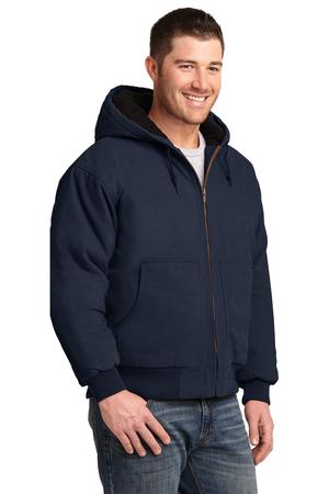 CornerStone – Washed Duck Cloth Insulated Hooded Work Jacket Style CSJ41 Navy