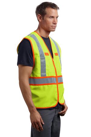 CornerStone - ANSI 107 Class 2 Dual-Color Safety Vest Style CSV407 Safety Yellow Angle