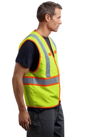 CornerStone - ANSI 107 Class 2 Dual-Color Safety Vest Style CSV407 Safety Yellow Side