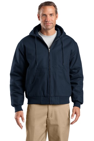 CornerStone - Duck Cloth Hooded Work Jacket Style J763H Navy