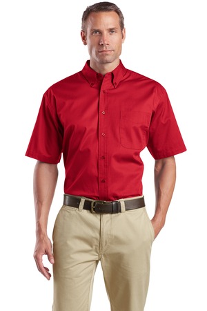 CornerStone – Short Sleeve SuperPro Twill Shirt Style SP18 Red