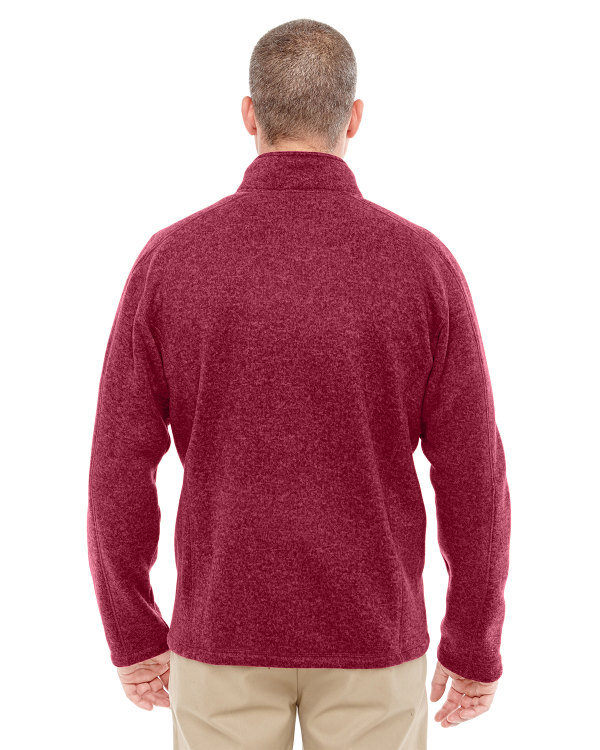devon-jones-mens-bristol-full-zip-sweater-fleece-jacket-red-heather