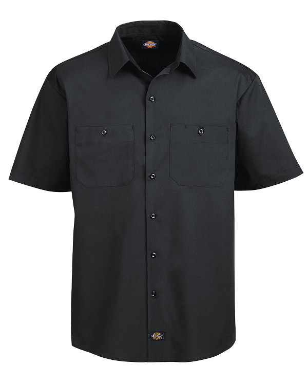 Dickies 4.25 oz. WorkTech with AeroCool Mesh Premium Performance Work Shirt Black