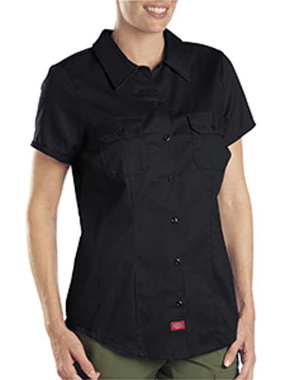 dickies-drop-ship-5.25-oz-short-sleeve-work-shirt-black