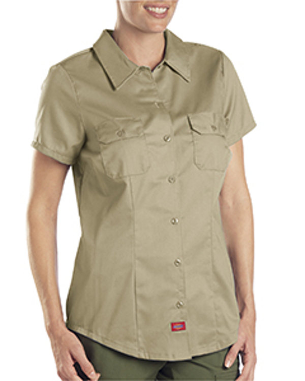 dickies-drop-ship-5.25-oz-short-sleeve-work-shirt-khaki