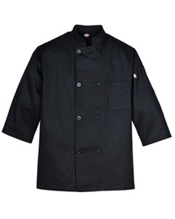 Dickies Drop Ship Long-Sleeve 8-Button Chef Coat Black