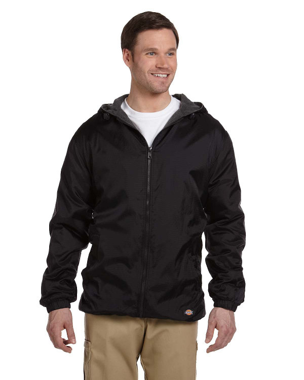 dickies-fleece-lined-hooded-nylon-jacket-black