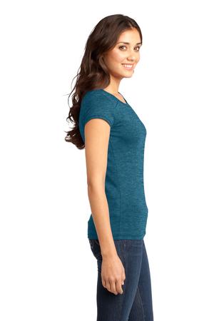 District – Juniors Gravel 50/50 Girly Crew Tee Style DT2400 Turquoise Side
