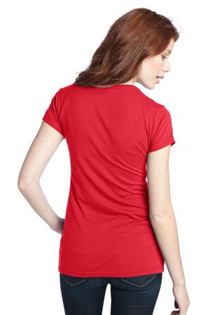 District – Juniors 60/40 Scoop Tee Style DT245 Bright Coral Back