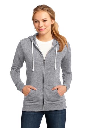 District – Juniors Core Fleece Full-Zip Hoodie Style DT290 Athletic Heather